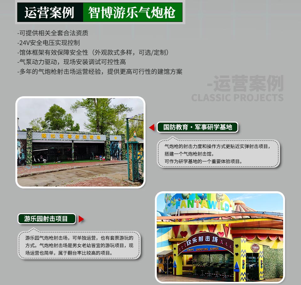 军事研学基地搭建射击馆好处-智博游乐气炮枪案例